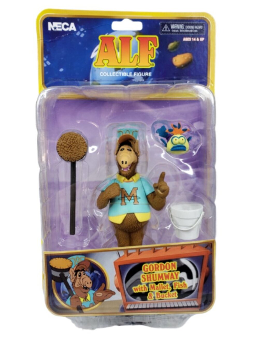 NECA ALF Gordon Shumway Collectible Figure Mallet Fish Bucket New Sealed